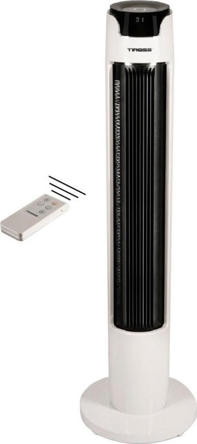 Ventilator kolonë me telekomandë, i qetë, i hollë, ngjyrë e bardhë