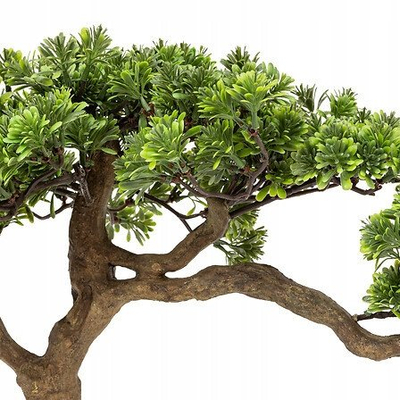 Bimë dekorative artificiale Atmosphera Polin, bonsai, vazo qeramike, jeshile, 45cm
