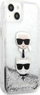 Këllëf telefoni Karl Lagerfeld Choupette Glitter për iPhone 13 mini, silikoni, me shkëlqim, transparent