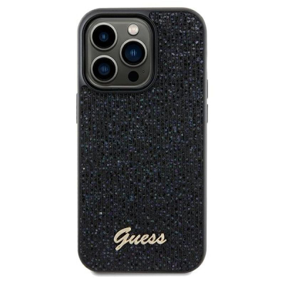 Mbulesë telefoni Guess Disco Metal Script GUHCP13LPMSDGSK, për iPhone 13 Pro 13 6.1", hardcase, e zezë