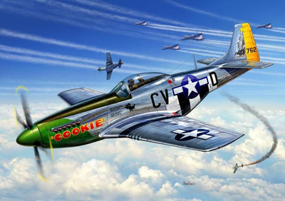 Model avioni Revell P-51D Mustang, maket luftarak, për montim, shumëngjyrësh