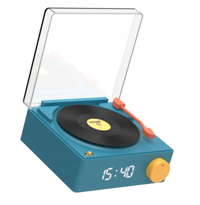 Altoparlant me alarm retro, si gramafon i vogël, portativ, shumëngjyrësh