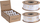 Rrip dekorativ Home Styling Ribbon, 2.5cm x 5m, motiv festiv, i bardhë ari
