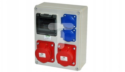 Panel furnizimi MIKO 4M, 2x16A 5P 400V, 2x230V IP44, gri
