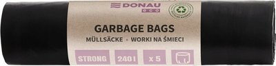Qese mbeturinash Donau ECO, 240L, set 5 copë, LDPE, të zeza