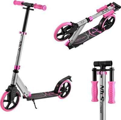 Trotinet NILS Extreme HM127, alumini, me amortizatorë, gri