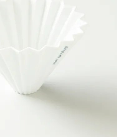 Dripper kafe Origami M, porcelan, masa M, i bardhë