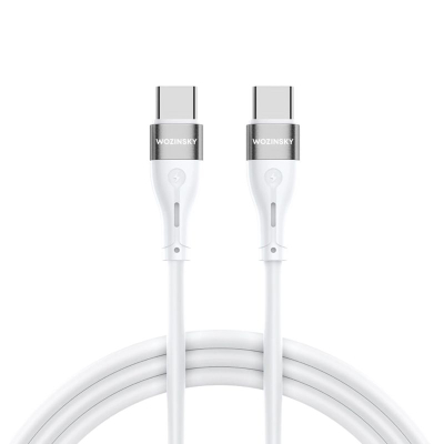 Kabllo USB C Wozinsky WSTCC1, USB C me USB C, 65W, 1m, e bardhë
