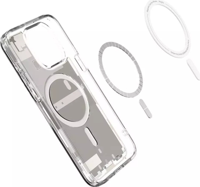 Kapak telefoni Spigen Ultra Hybrid Zero One MagFit, për iPhone 15 Pro Max, MagSafe, titanium natyral