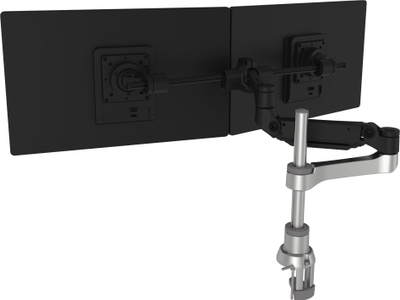 Mbajtëse dyfishe monitori R-GO Tools Caparo 4 Pro, ngjyrë argjendi
