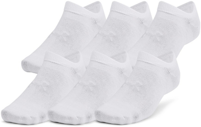 Çorape Under Armour Essential No Show 6 Pack 1382611 100, bojë që thahet shpejt, të bardha