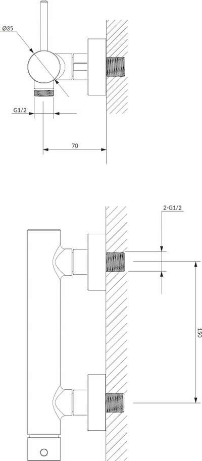Set dushi Omnires Thermo Y1244LUXLGL, me termostat, ngjyrë ari