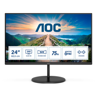 Monitor AOC Q24V4EA, 23.8", 2560x1440, IPS, i zi