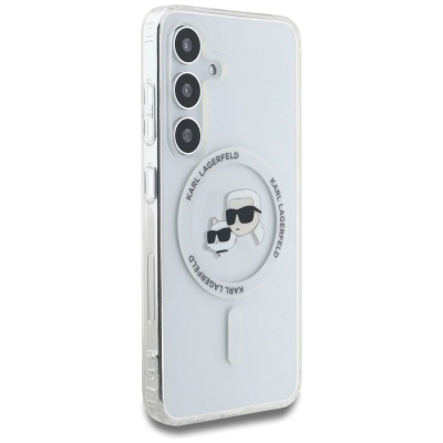Kllëf telefoni Karl Lagerfeld MagSafe, për Samsung Galaxy S25 Plus, polikarbonat, i bardhë