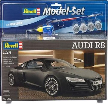 Maket makine Audi R8, shkalla 1:24, metal, i zi