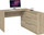 Tavolinë zyre Topeshop Desk Plus, 120 x 50 cm, 6 sirtarë, dru i çelët