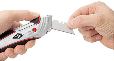 Prerës sigurie WEDO Safety Cutter Profi, teh trapez, tërheqje automatike, i zi me argjend