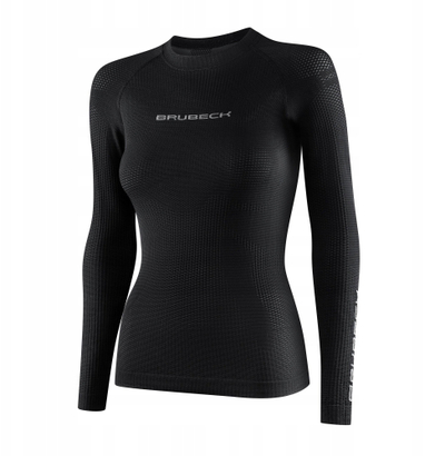 Bluzë termike për goca Brubeck 3D Pro Thermal Active, masa M, e zezë
