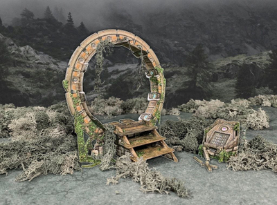 Сет терен Battle Systems Ancient Portal, фантазија сцена 28-35mm, печатен картон, повеќебоен