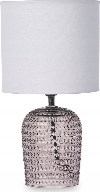 Lampë tavoline Giftdecor Dots, bazë qelqi, 16.5 cm, gri