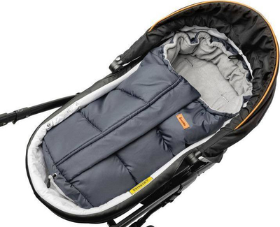 Qese gjumi për karrocë Sensillo Sleeping Bag Combi 3in1 Fleece, 80–100cm, që s’e merr uji, grafit gri