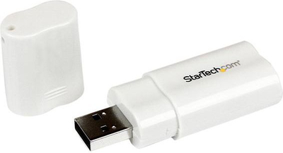 Adapter StarTech USB - Jack 3.5mm, i bardhë