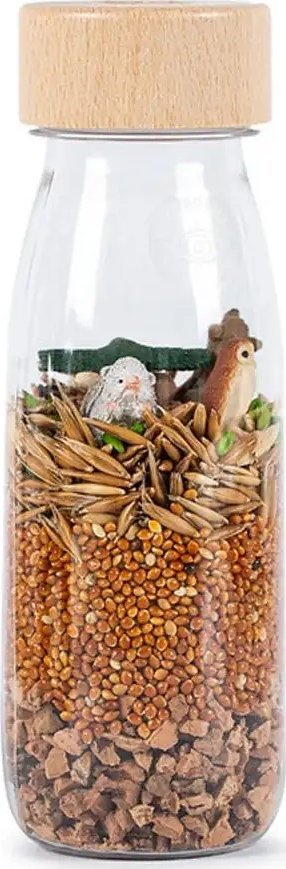 Lodër sensoriale Petit Boum Spy Forest, shishe sensoriale, Montessori, transparente