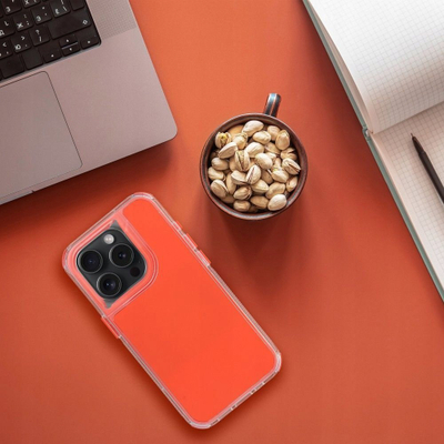 Заштитна маска Matrix за iPhone 16, TPU, зајакнати рабови, портокалова
