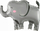 Balon folie Godan Elephant, 68x49cm, dekor festash, gri