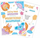 Diploma ditëlindjeje LearnHow A5, printim dyanësh, set 5 copë, shumëngjyrëshe