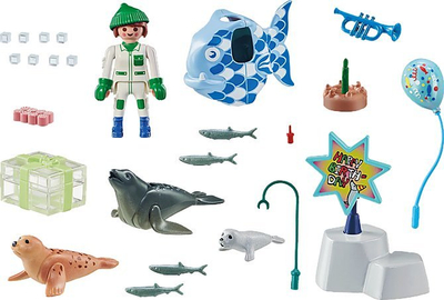 Set lodrash Playmobil My Life 71448 Keeper me kafshë, 39 pjesë, për ditëlindje