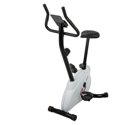 Biçikletë stërvitje magnetike Eb Fit B60, ekran LCD, rezistencë me rregullim me dorë, ngjyrë e bardhë