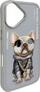 Kuti mbrojtëse Nimmy Glasses Cool Dog për iPhone 16, 6.1", gri