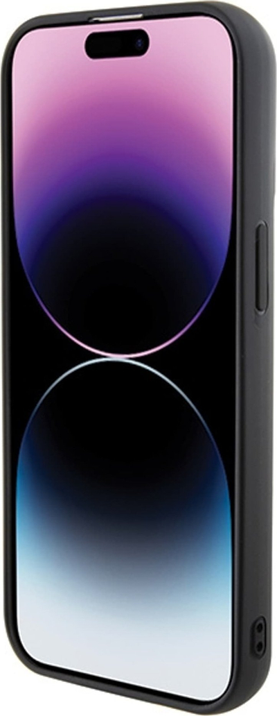 Maskë telefoni Karl Lagerfeld 3D Rubber Multi Logo, për iPhone 15 6.1", e zezë