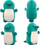 Lodër pelushi Squishmallows HugMees Selassi Platypus, 14", jeshile e bardhë