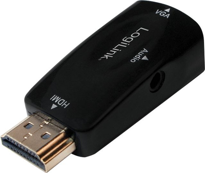 Адаптер HDMI во VGA LogiLink CV0107, аудио излез 3.5mm, црн