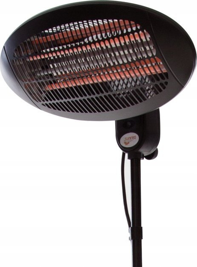 Грејач на постојка Sunred Elektra SMQ2000A, 2000W, инфра црвено, црн