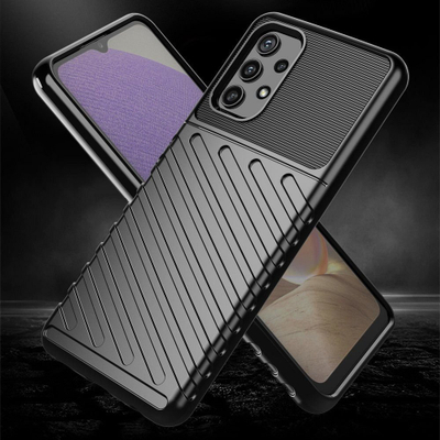 Këllëf telefoni Armored Thunder për Samsung Galaxy A23 5G, TPU, mbrojtje nga rëniet, i zi