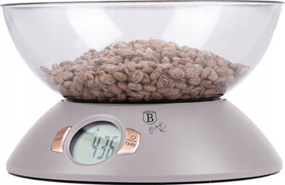 Кујнска вага Berlinger Haus BH-9616 Taupe Collection, 5kg, со сад, сиво тауп
