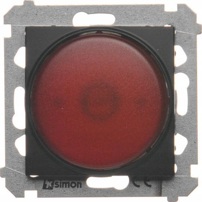 Sinjalizues LED Simon 54 DSS2.01/49, 230V, dritë e kuqe, i zi
