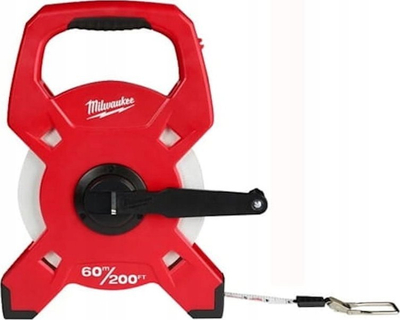 Metër fibër-xhami Milwaukee Open Reel, 60 m, kasë plastike, e kuqe
