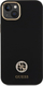 Футрола за телефон Guess Silicone Logo Strass 4G за iPhone 15 Plus 14 Plus, силикон, црна