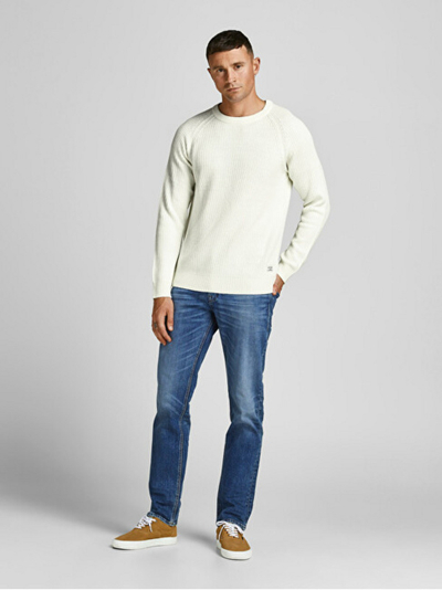 Pulover Jack&Jones JJPANNEL, i bardhë