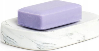 Pjatë sapuni Zeller Present Marble, qeramike, dizajn mermeri, gri