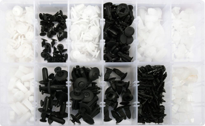 Set kapësa makinash Yato për Mitsubishi, 370 copë, plastikë, me ngjyra të ndryshme