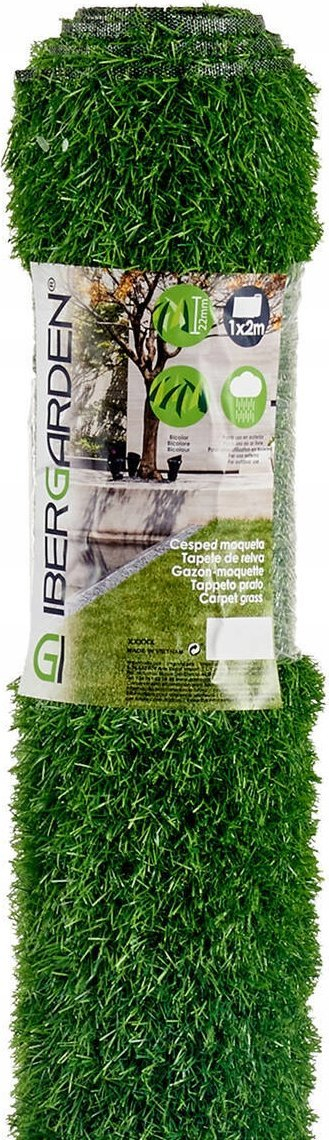Тревен синтетички тепих Astro Turf, 100 x 200 cm, полиетилен полипропилен, двобојно зелена