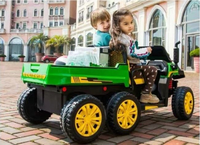 Kamion elektrik për fëmijë Ramiz Car Farmer 4x4, 2 vende, audio, jeshil