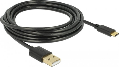 Kабел USB DeLOCK 85209, USB A во USB C, 3 m, црн