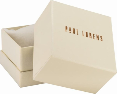 Ora dore Paul Lorens PL11989A7-1A3, kuarc, rrip lëkure, e zezë