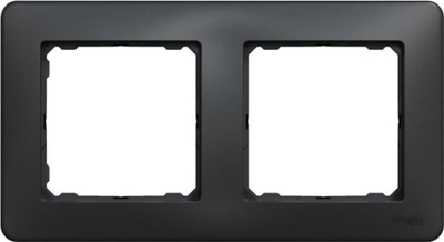 Kornizë elektrike Schneider Electric Sedna Design, 2 vende, anthracite e zezë